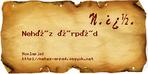 Nehéz Árpád névjegykártya