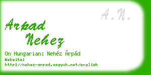 arpad nehez business card