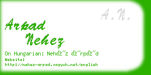 arpad nehez business card